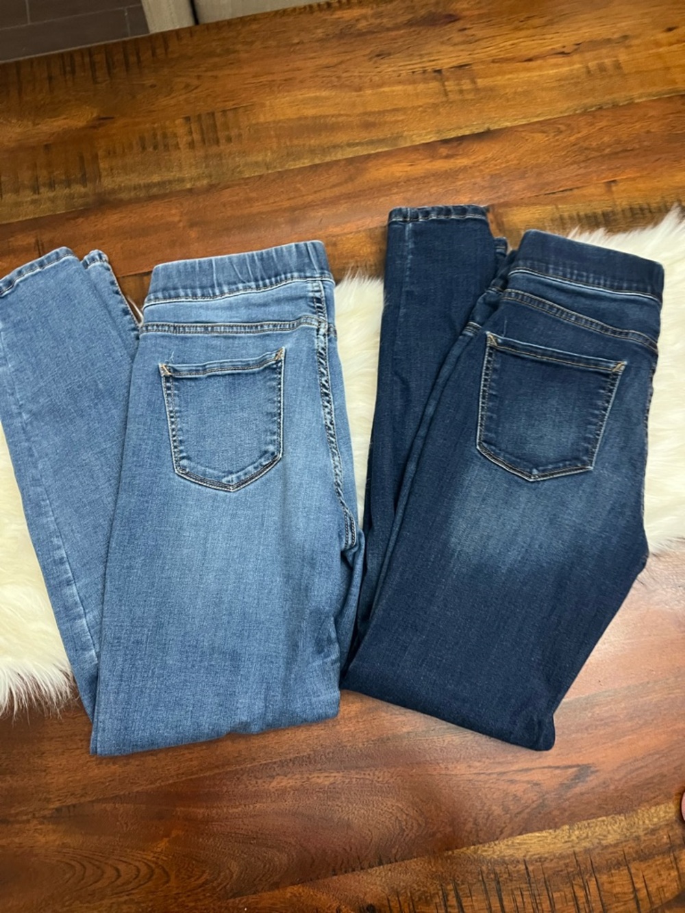 ANA Jeggings Bundle 2 Pair Size 2 & 4 Stretch Pull On Skinny Jeans Blue